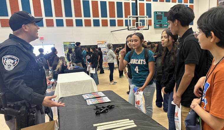El Paso County Sheriff's CIT Educates Students on Mental Health Crisis Intervention at SSG. Manuel R. Puentes Middle School Career Day