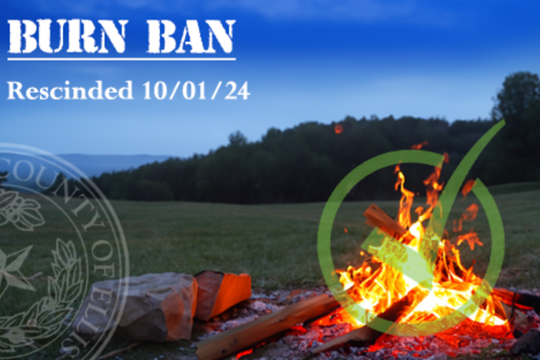 Ellis County Lifts Burn Ban, Residents Free to Resume Controlled Fire Activities with Safety Measures in Place