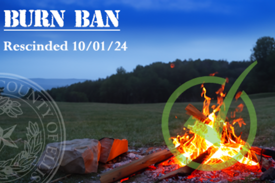 Ellis County Lifts Burn Ban, Residents Free to Resume Controlled Fire Activities with Safety Measures in Place