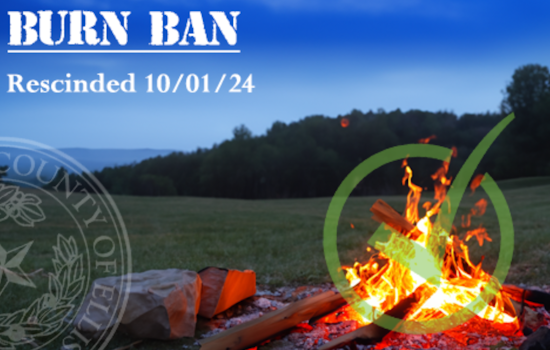 Ellis County Lifts Burn Ban, Residents Free to Resume Controlled Fire Activities with Safety Measures in Place