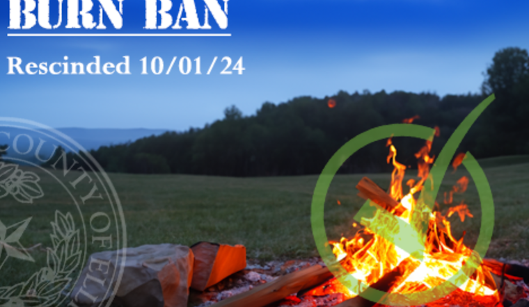 Ellis County Lifts Burn Ban, Residents Free to Resume Controlled Fire Activities with Safety Measures in Place