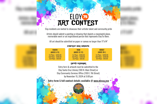 Eloy Calls on Local Artists to Celebrate City's 75th Anniversary with Commemorative Art Contest