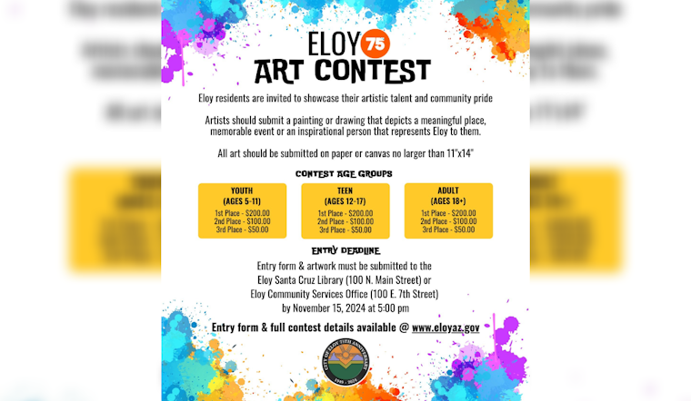 Eloy Calls on Local Artists to Celebrate City's 75th Anniversary with Commemorative Art Contest