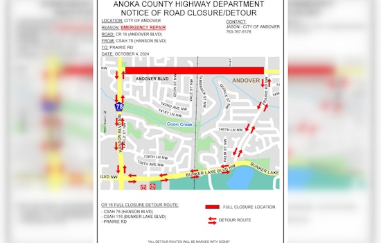Emergency Sinkhole Repair Shuts Down CR 16, Detours in Place