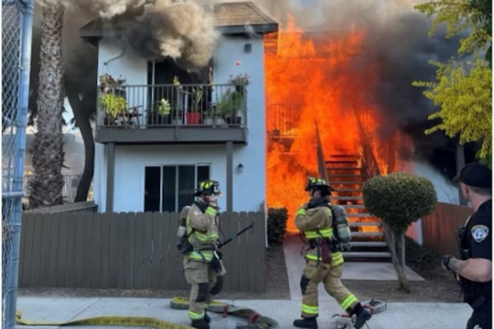 Escondido Apartment Complex Engulfed in Flames, Displacing 23 Residents, Cause Under Investigation