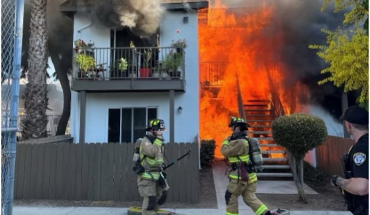 Escondido Apartment Complex Engulfed in Flames, Displacing 23 Residents, Cause Under Investigation