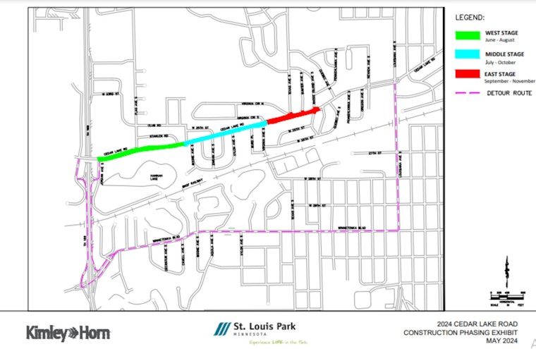 Final Stages of Cedar Lake Road Project Bring Detours and Collaboration in St. Louis Park