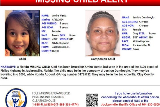 Florida Authorities Intensify Search for Missing 5-Year-Old Amira Wentz from Jacksonville