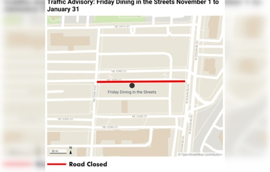 Fort Lauderdale Announces Seasonal Dining in the Streets Event with NE 33rd St Closing Every Friday Night