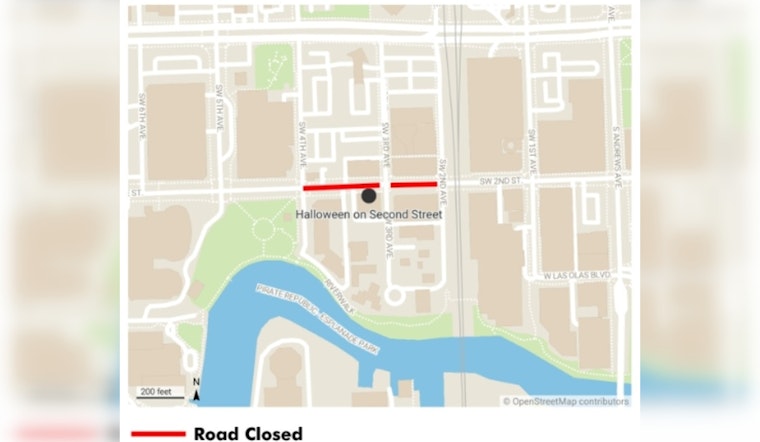 Fort Lauderdale Announces Street Closures for Halloween on Second Street Festivities