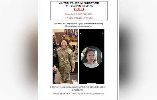Fort Leonard Wood and Local Authorities Rally Community Support in Search for Missing Soldier Sgt. Sarah Roque
