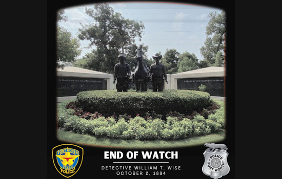 Fort Worth Police Department Honors Memory of Detective W.T. Wise on Anniversary of 1884 Heroic Sacrifice