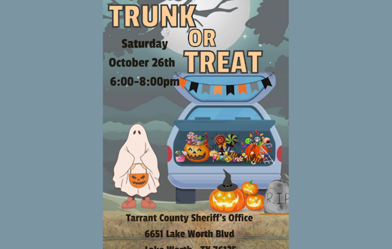 Fort Worth's Family-Friendly Trunk-or-Treat Hosted by Tarrant County Sheriff's Office Set for October 26th