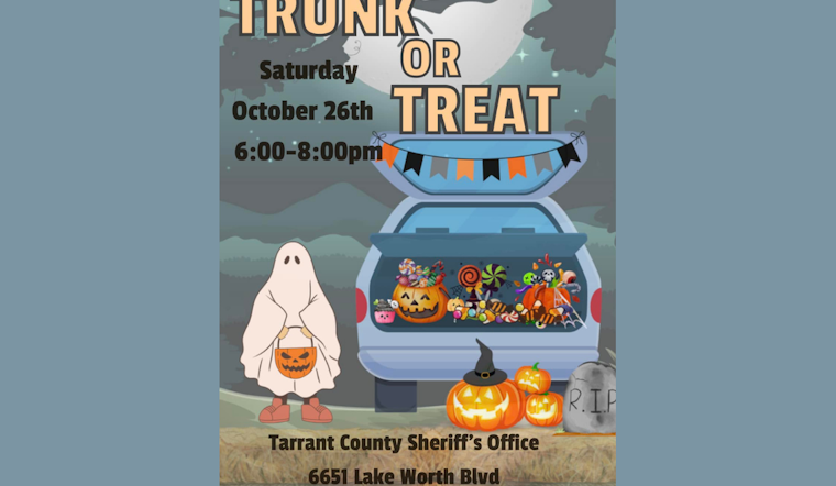 Fort Worth's Family-Friendly Trunk-or-Treat Hosted by Tarrant County Sheriff's Office Set for October 26th