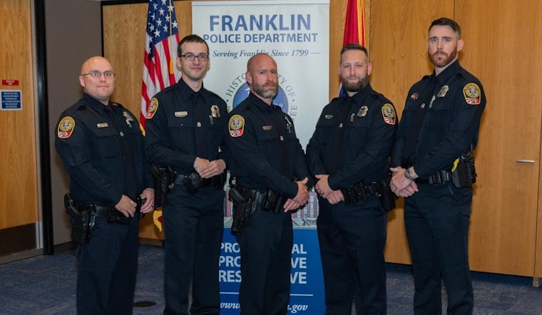 Franklin Police Department Welcomes Five New Officers with Diverse Backgrounds and Experience