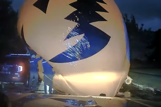 Giant Inflatable Pumpkin Rolls Through Bay Village Streets, Police Swiftly Deflate Situation