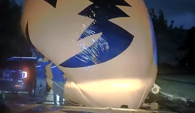 Giant Inflatable Pumpkin Rolls Through Bay Village Streets, Police Swiftly Deflate Situation