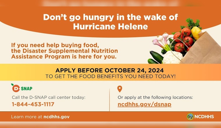 Gov. Cooper Urges Prompt D-SNAP Sign-Ups Before Deadline in Hurricane-Hit Western North Carolina