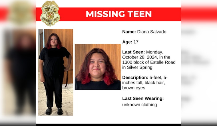 Help Sought in Search for Missing 17-Year-Old Diana Salvado in Silver Spring, Authorities Urge Public to Come Forward