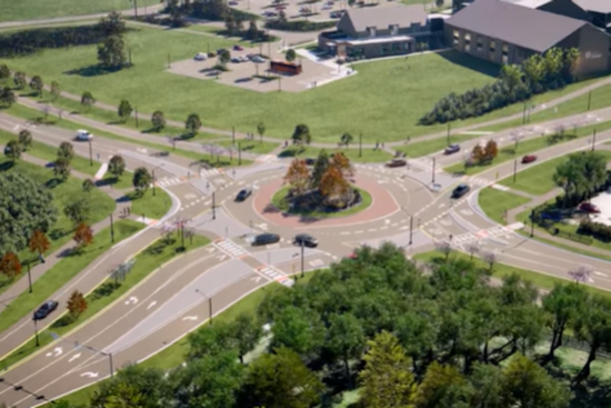 Hilliard's 19th Roundabout at Cosgray and Scioto Darby Roads Partially Opens to Ease Traffic and Enhance Safety