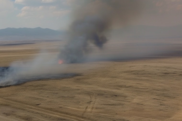Homemade Explosives Spark Large Grass Fire in Lincoln County, "Ash Tornadoes" Form Amid Blazes