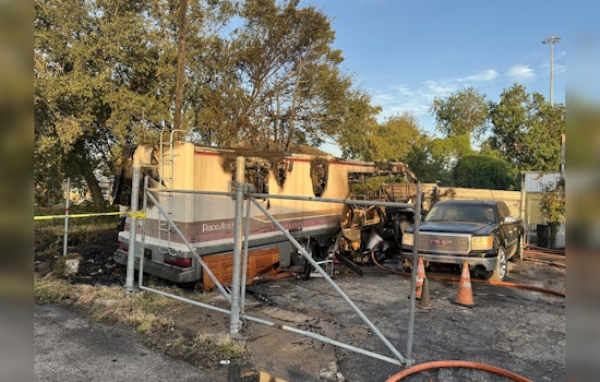 Houston Fire Department Tackles RV Blaze on Gulf Freeway, One Injured