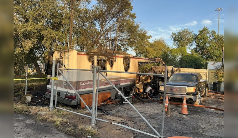 Houston Fire Department Tackles RV Blaze on Gulf Freeway, One Injured