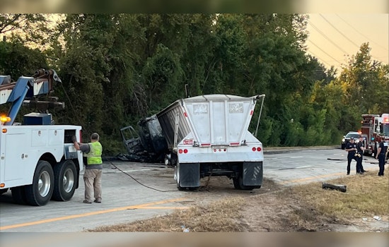 Houston Traffic Alert: Hazmat Spill and Truck Fire Closes Northbound I-45 Lanes Near Crighton Road