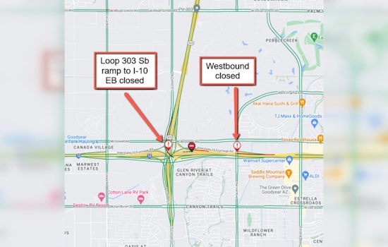 I-10 West Reopens at Sarival Ave in Arizona After Semi-Truck Accident, Loop 303 Ramp Still Closed