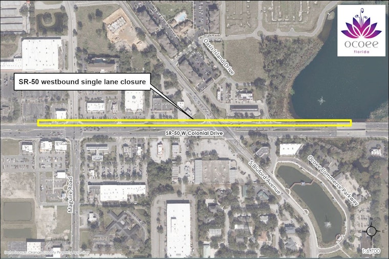 Ocoee Drivers Alerted to Overnight Delays Due to SR-50 Sewer Maintenance Work Starting Thursday