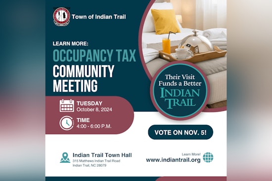 Indian Trail, NC Voters to Decide on 5% Occupancy Tax for Tourism Projects on Nov. 5 Ballot