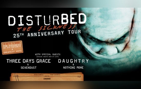 Indianapolis Gears Up for Disturbed's "The Sickness 25th Anniversary Tour" with Daughtry and Nothing More