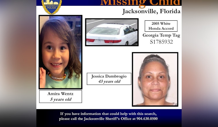 Jacksonville Authorities Launch Urgent Search for Missing 5-Year-Old Girl and Companion