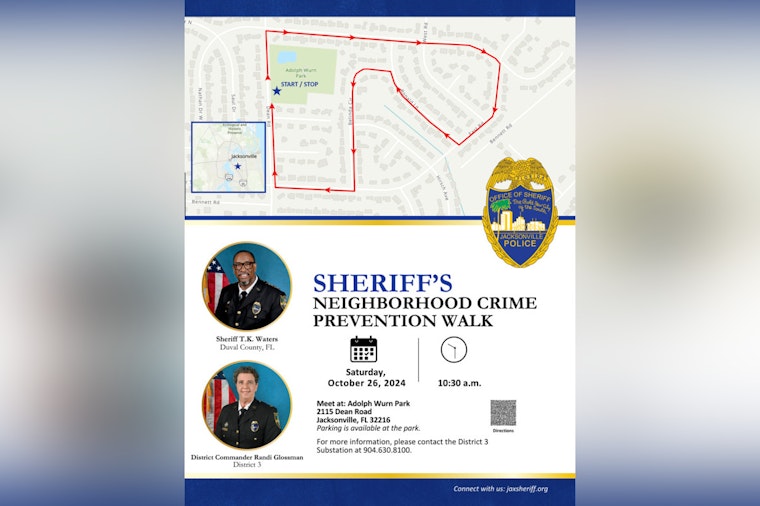 Jacksonville Sheriff’s Office to Host Community Walk in District 3 for Direct Citizen Dialogue