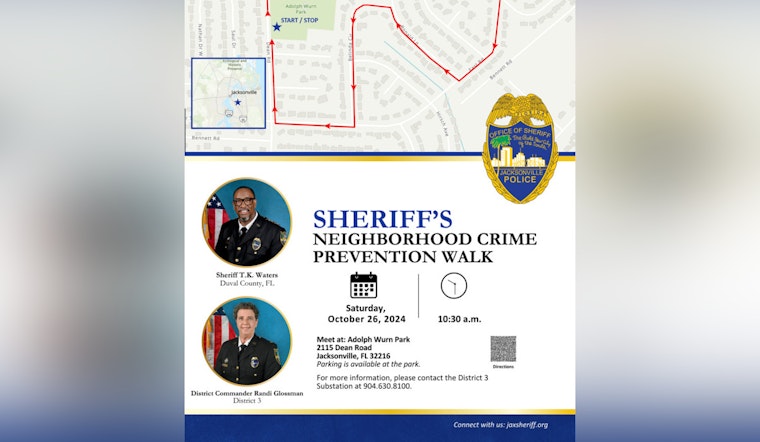 Jacksonville Sheriff’s Office to Host Community Walk in District 3 for Direct Citizen Dialogue