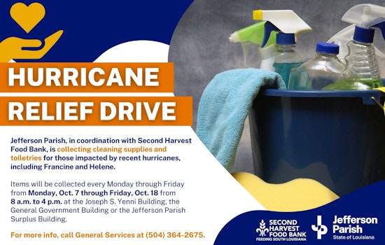Jefferson Parish Rallies Support for Hurricane Victims with Relief Drive Starting October 7