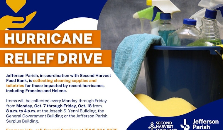 Jefferson Parish Rallies Support for Hurricane Victims with Relief Drive Starting October 7