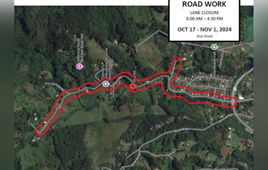 Kaua‘i Drivers Warning Kua Road in Lāwa‘i to Experience One-Lane Closure and Improvements Starting Oct. 17