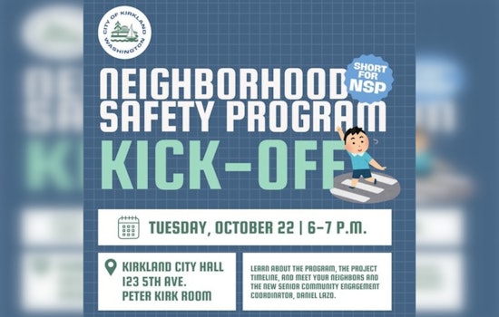 Kirkland Invites Residents to Join Neighborhood Safety Program Kick-Off for Pedestrian and Bicycle Safety