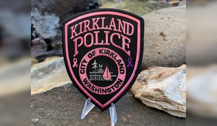 Kirkland Police Support Breast Cancer and Domestic Violence Awareness with Dual-Purpose Pink Patches