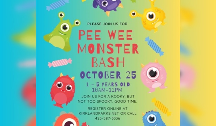 Kirkland to Host Pee Wee Halloween Monster Bash for Toddlers and Preschoolers