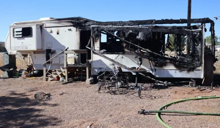 Las Cruces Firefighters Extinguish Blaze in Travel Trailer Near Mobile Home on Joshua Court