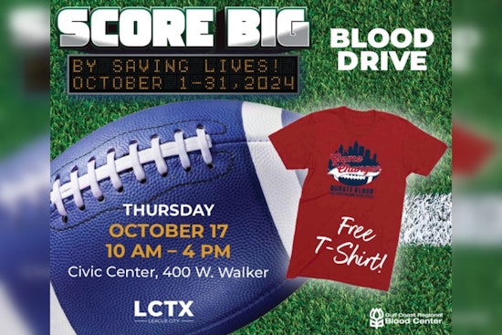 League City Invites Community to Lifesaving Blood Drive at Johnnie Arolfo Civic Center
