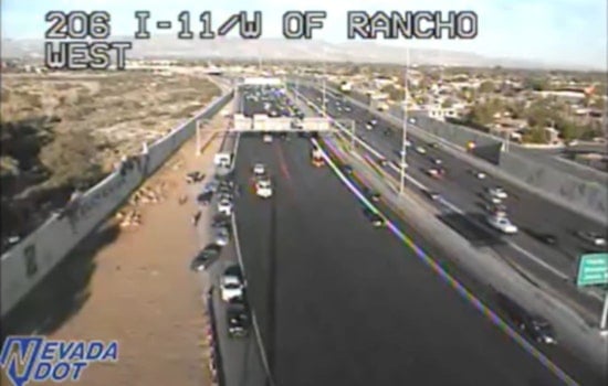 Major Delays on U.S. 95 in Las Vegas After Multi-Vehicle Accident Near Rancho Boulevard