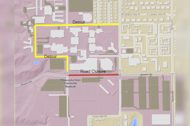 Mankato's Stadium Road Closure for High School Football Showdown
