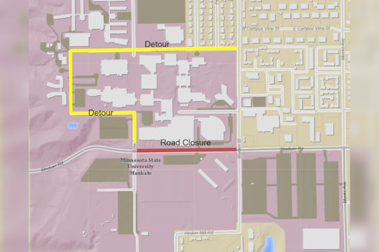 Mankato's Stadium Road Closure for High School Football Showdown