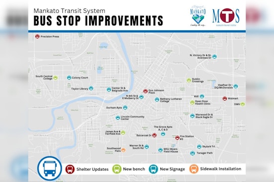 Mankato Transit System Announces Bus Stop Enhancements Aimed at Improved Accessibility