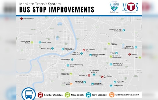 Mankato Transit System Boosts City Commutes with Bus Stop Improvements