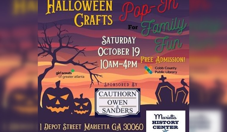 Marietta History Center Invites Families for a Festive Halloween Themed Pop In Event