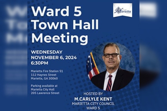 Marietta's Councilman M. Carlyle Kent to Host Town Hall Meeting for Ward 5 Residents at Fire Station #51